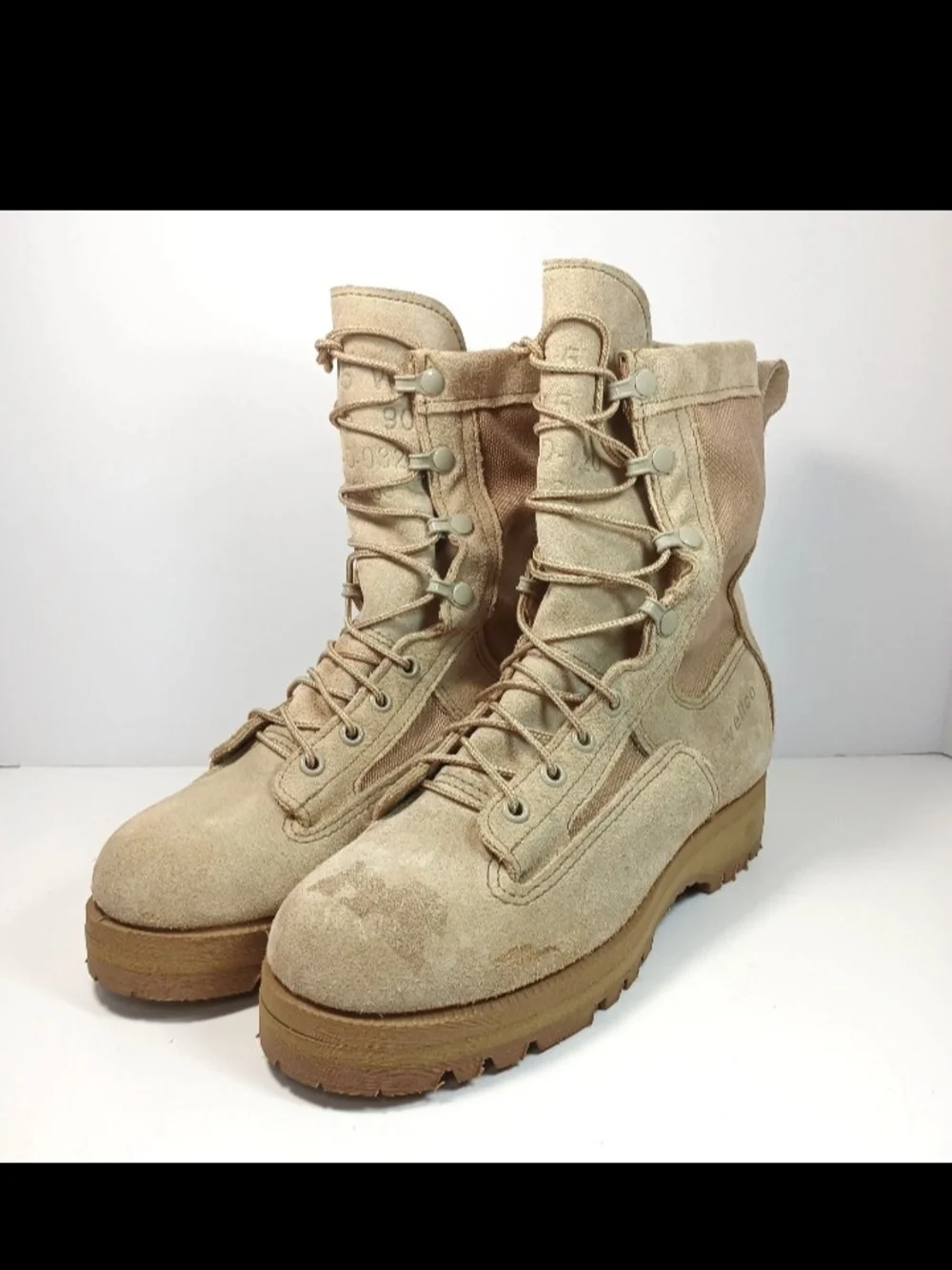 Wellco Men's Desert Tactical Lace-Up Boots - Tan 5.5 Or Womens 7